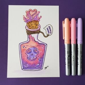 Til Death Love Potion | Original Marker Illustration